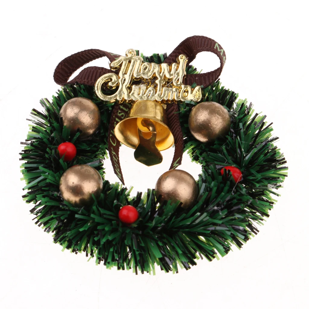 

1/12 Dollhouse Miniature Christmas Wreath Garland Ornament Home Decoration