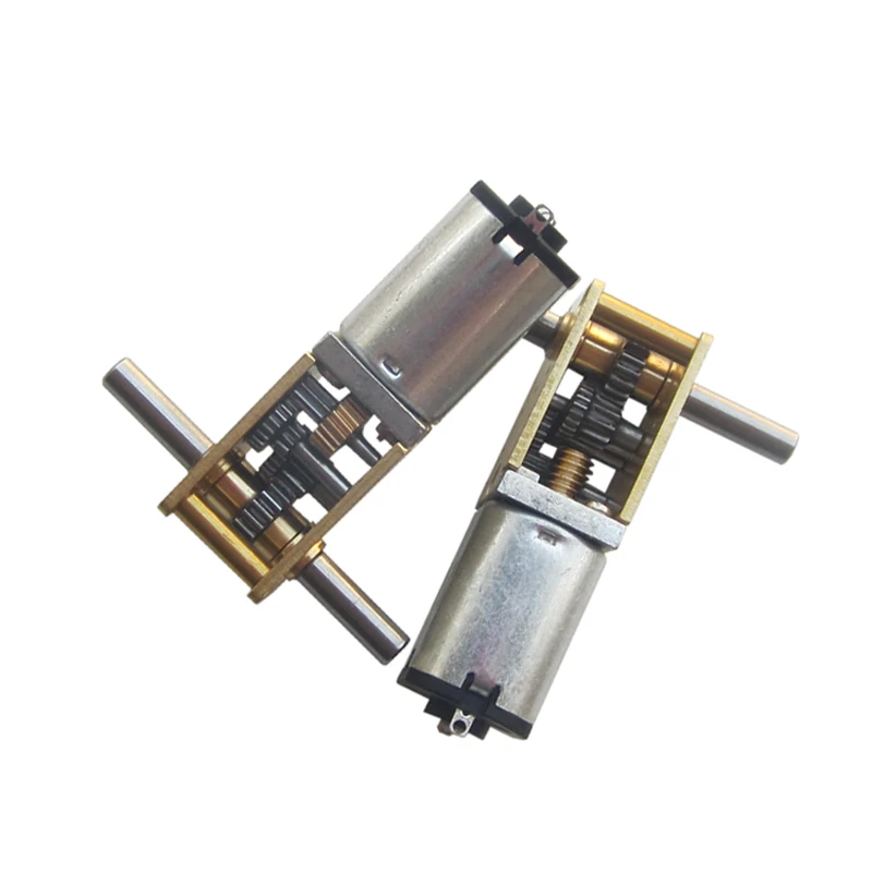 3~12V GA12-N20 Винтовой мотор постоянного тока с двумя валами и самоблокировкой для интеллектуального автомобиля / робота / модели DIY.