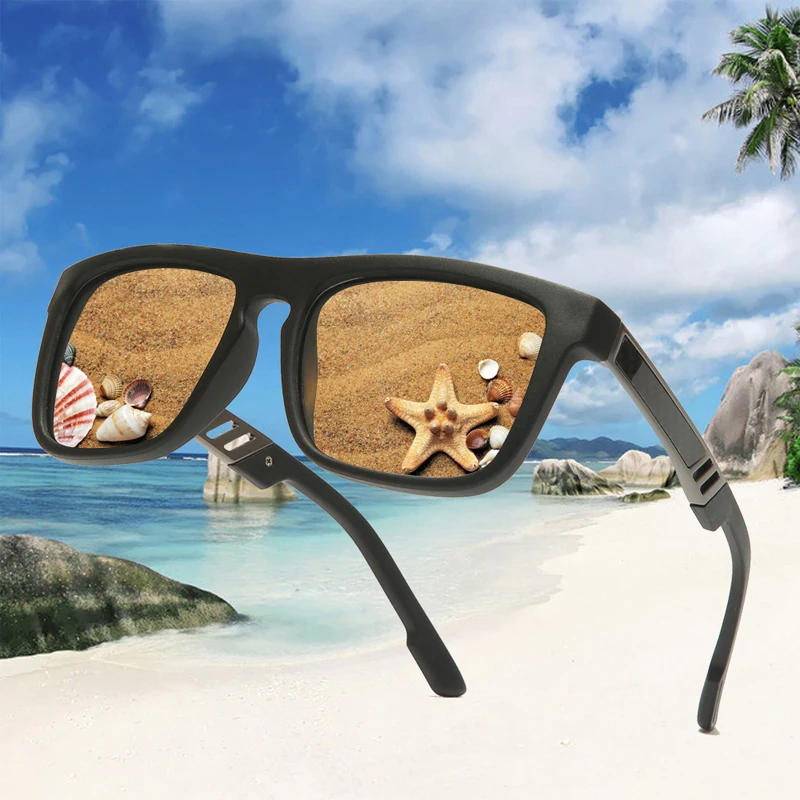 

Tr90 Polaroid Sunglasses Square Flexible Driving Rubber Square Sun Glasses Famous Brand Men Polarized Sunglases for Women Men