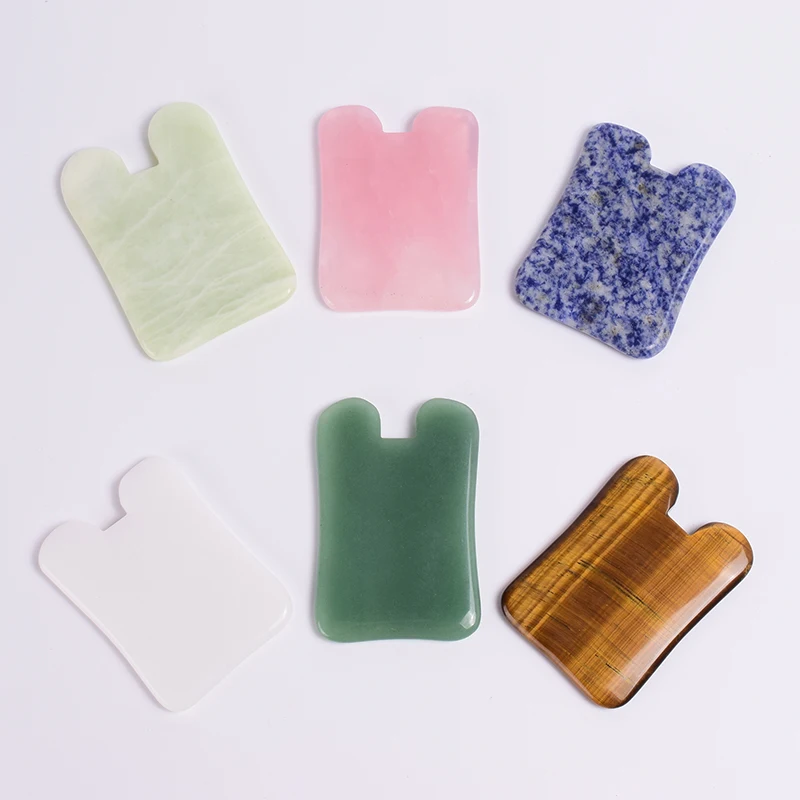 

Натуральный розовый кварц гуаша инструмент Уход за лицом массажер спа Акупунктура соскабливание Исцеление нефрит КРИСТАЛЛ кожа здоровье д...