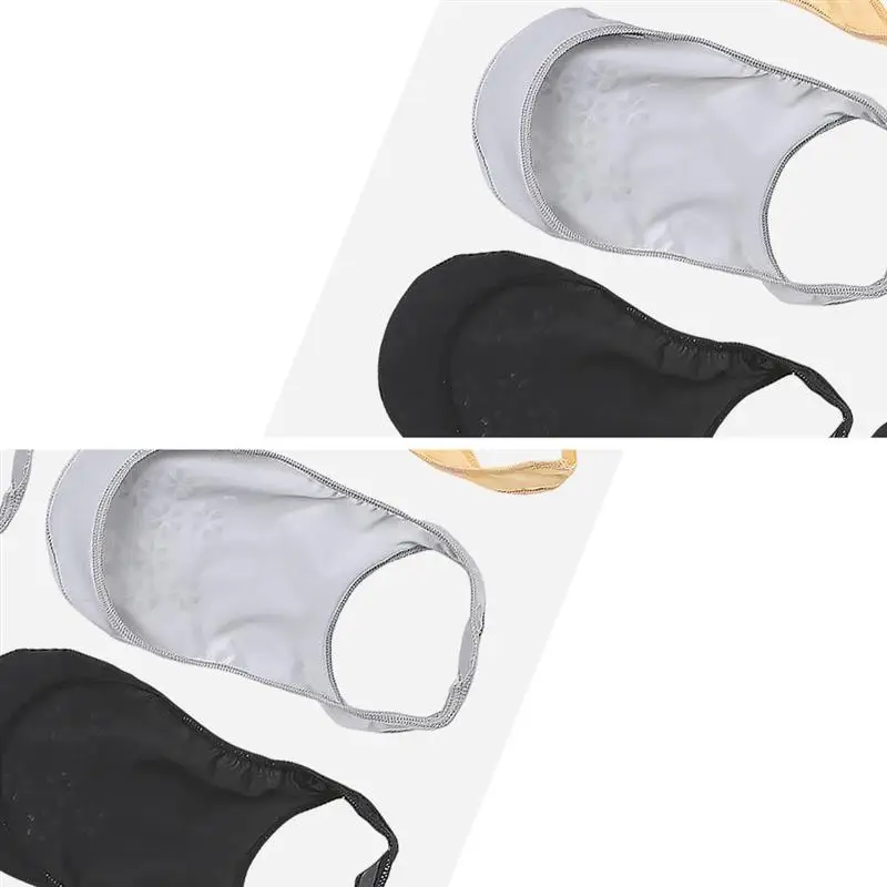

3 Pairs Shallow-cut Ice Silk Socks Stylish Half Palm Socks for Women Lady Girl