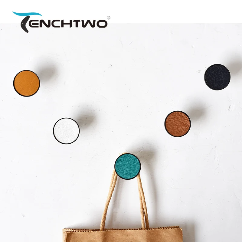 Nordic светильник класса люкс Стиль латунь кожаные пальто Крючки ключ стена дверь