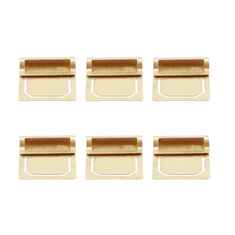 

Vintage Brass Bookmark Holder, Mini Index Holder, Metal Bookmark Holder, Suitable for Office Use 6Pcs/Set