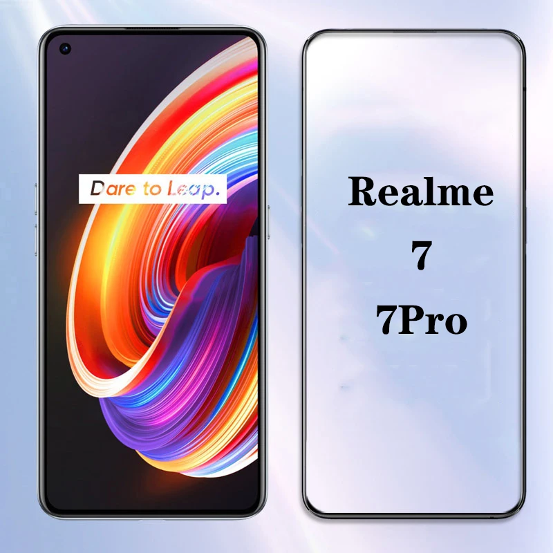 Защита экрана Realme 7 Pro мобильный телефон для OPPO Realmi полное покрытие закаленное