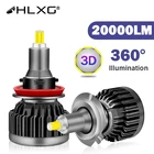 Светодиодные фары HLXG 360 led h7 canbus h1 CSP 9005 лм 60 Вт фонари головного света turbo H8 H9 H11 9006 HB3 HB4 лампа led h4 moto