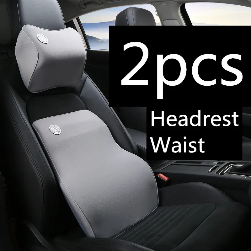 

Автомобильная подушка для поддержки поясницы и шеи автомобиля Комплект подушек, высокая плотность пена с эффектом памяти, эргономичная, Подушка для спины сиденья для снятия мышечной боли