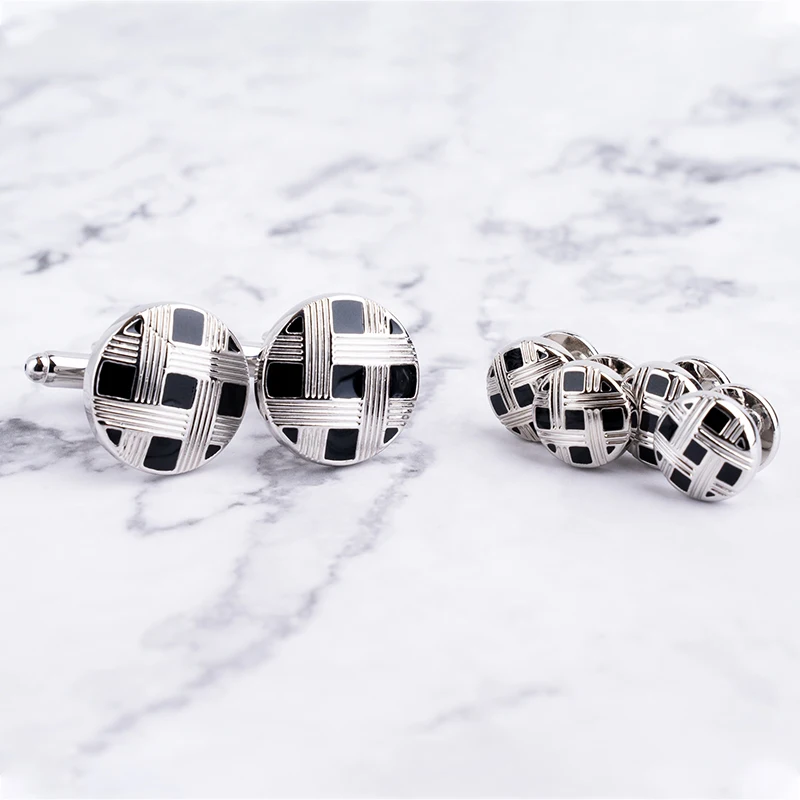 Смокинг платье рубашка Запонки черная запонка для манжет и шпильки набор мужские рубашки французский манжет