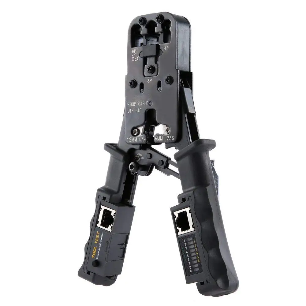 

2 in 1 RJ45 Network LAN Cable Crimper Pliers Cutting Tool Cable Tester Cable Pliers 6P/8P Wire Cutter Tool Test Crimping Pliers
