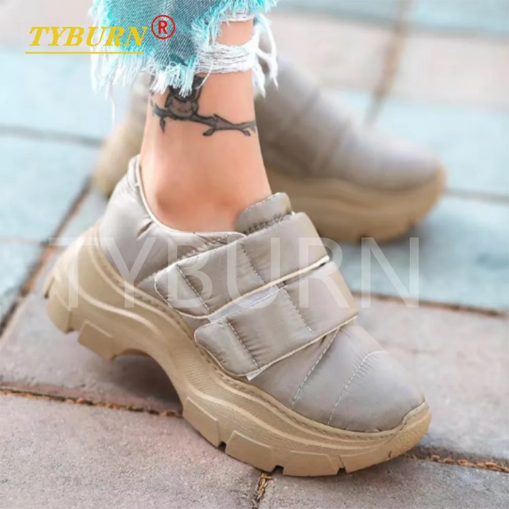 

2021 Ladies Wedge Sneakers Vulcanized Shoes Thick-soled Fashion Girls' Sneakers Women's Sneakers Hook and Loop 43 Women's Shoes