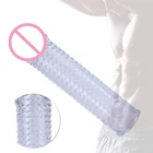 Удлинитель для мужского пениса, увеличивающий мужской t-образный рукав для пениса для мужчин, массажер для задержки точки G, кольцо для пениса, презерватив для взрослых, секс-игрушка