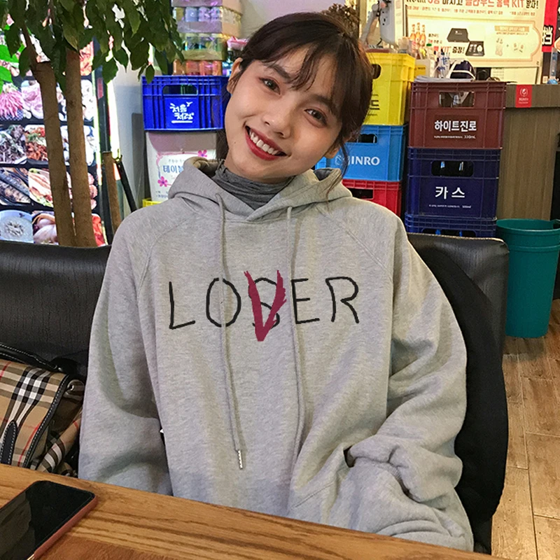 Женская винтажная толстовка с капюшоном Ulzzang bf зимняя повседневная модная