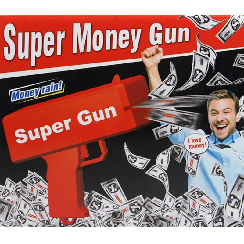 Поддельные бумажные деньги Трампа 2020 с денежным пистолетом Make It Rain 100 долларов