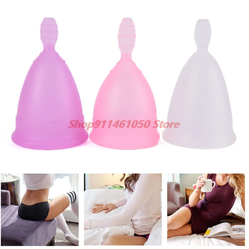 

New Feminine hygiene vagin Reusable Menstrual cup medical grade silicone/lady period cup/alternative tampons sanitary pads