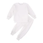 Детские повседневные однотонные комплекты для мальчиков и девочек, свитшот с длинными рукавами и круглым вырезом, свободные штаны, детские осенние спортивные наряды, От 2 до 7 лет