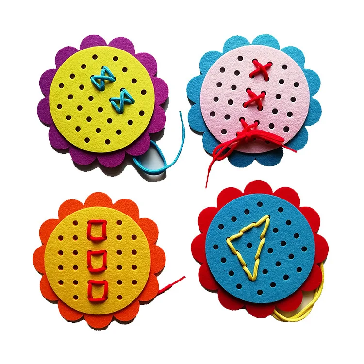 

Teaching Kindergarten Manual Diy Weave Cloth Early Learning Education Toys Montessori Teaching Aids Tying Shoelaces Math Toys