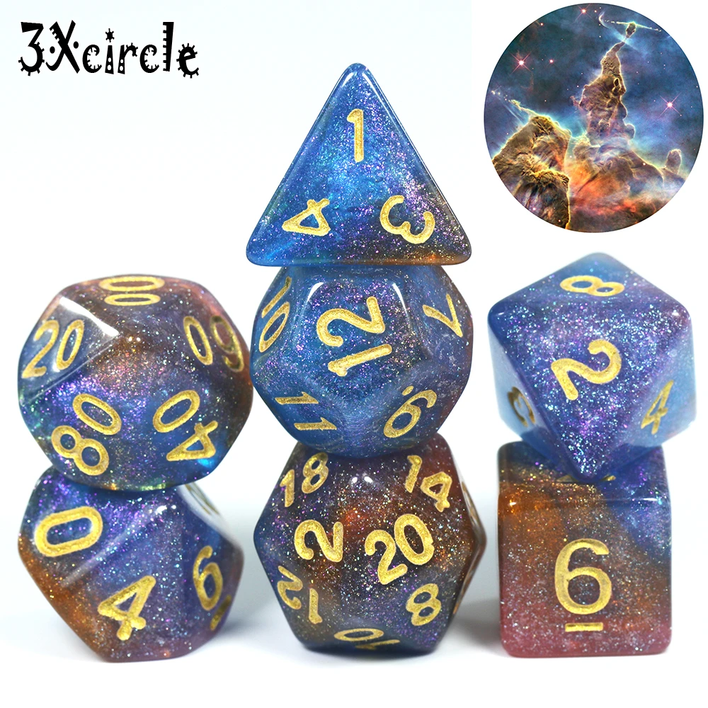 Новая Вселенная Галактика многогранные кости набор для настольной доски ролевые