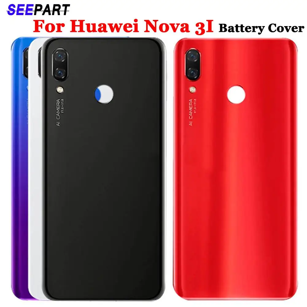 Крышка батарейного отсека для Huawei Nova 3I заднее стекло 3i задний корпус P Smart Plus |