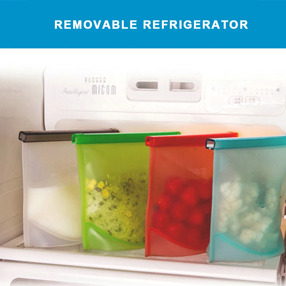 Многоразовые Пакеты для холодильника кухонные пакеты хранения пищевых