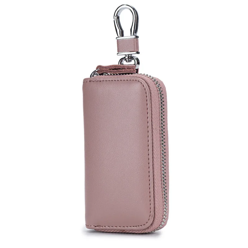 Miyahouse Genuine Leather Design Unisex Key Wallet High Quality Multi Function Key Bag With 6 Rings Ladies Housekeeper Key Holde - Цвет: 027l