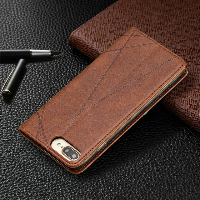Роскошный деловой флип-чехол для iPhone 7Plus iPhone 6s Plus чехол из искусственной кожи кошелек для iPhone 8 7 6 6s чехол iPhone6 6 s 6+ 7+ 8
