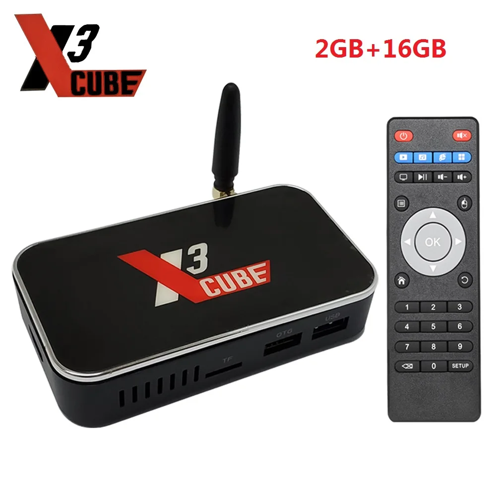 

Приставка Смарт-ТВ X3 CUBE Amlogic S905X3, Android 9,0, 4 + 32 ГБ, 2,4 ГГц