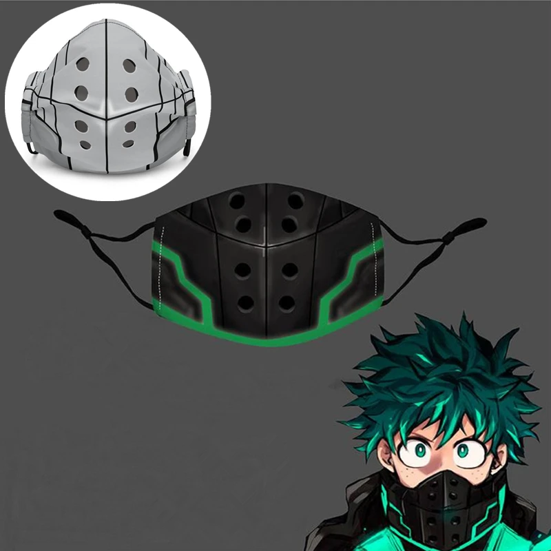 

Аниме Мой герой Академия мидория изюку Косплей эдзюро костюм маска для лица для взрослых Пылезащитная моющаяся искусственная партия Facemask