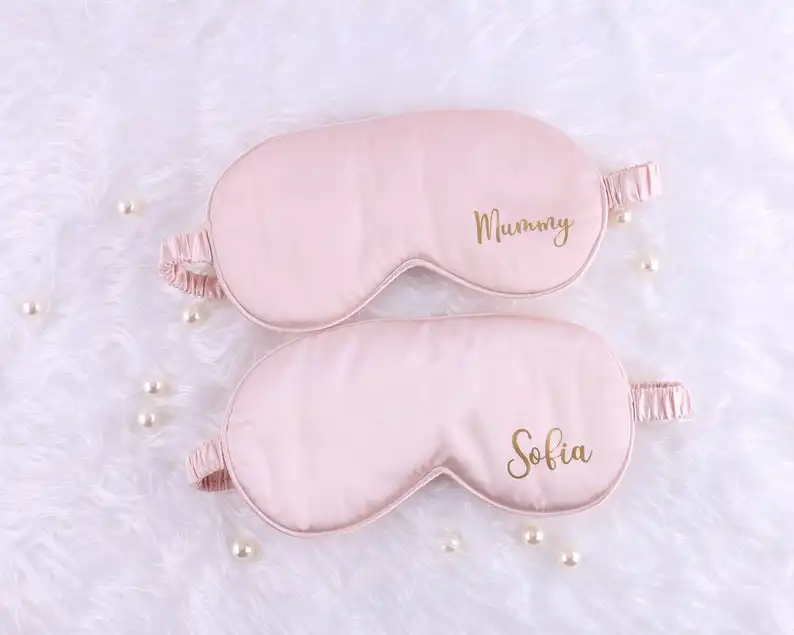 Персонализированный атласный маски для глаз сна свой собственный текст платье