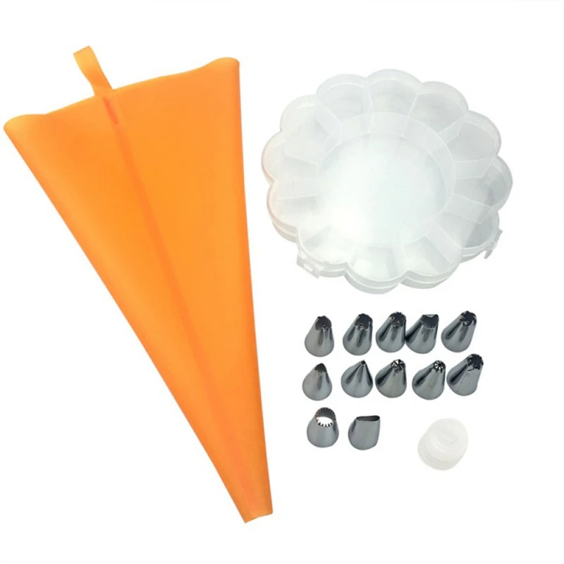 

16PCS DIY Cake Decorating Mouth Coking Tool For Kitchen Decorating Tools Tool Set Pastry Bag Tips With TPU Decorating Bag Baking