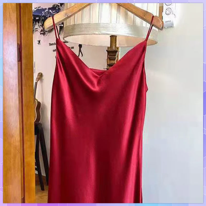 Платье женское атласное средней длины вечерние модный вечерний сарафан на