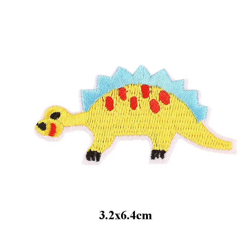 Животные Вышитые нашивки в виде динозавра с помощью утюга рисунками зверей из