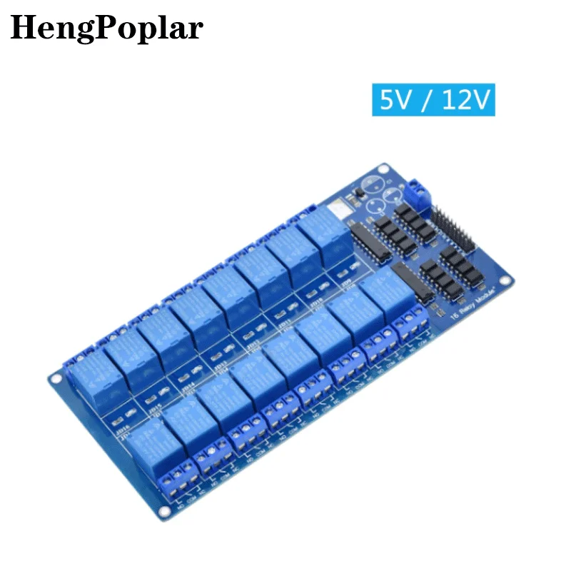 

5V 12V 16 Channel Relay Module for arduino ARM PIC AVR DSP Electronic Relay Plate Belt optocoupler isolation 16 way