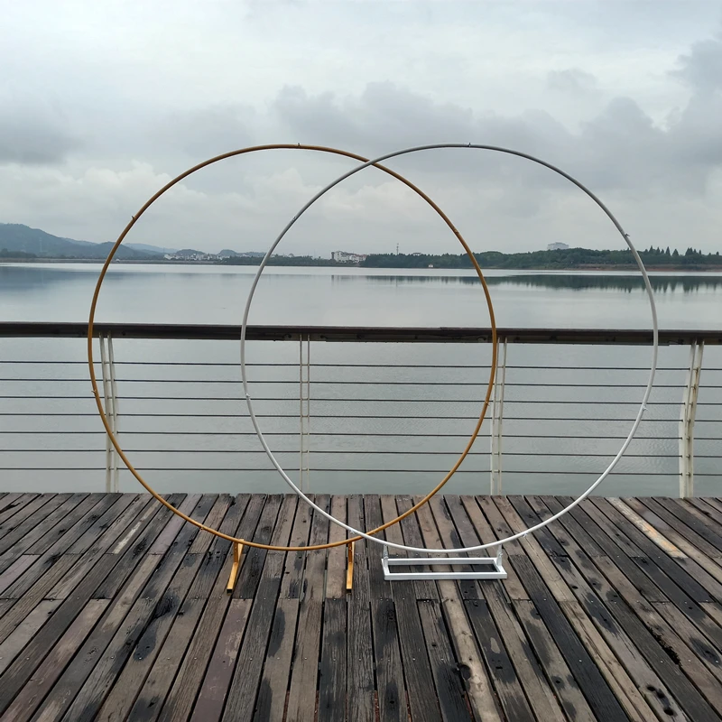 

circle Wedding Arch Background Wrought Iron Shelf Decorative Props DIY Round Party Background Shelf Flower with Frame