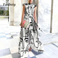 2021 new elegant butterfly sleeve office lady rompers fashion retro pattern cartoon printed jumpsuit women o neck loose overalls
