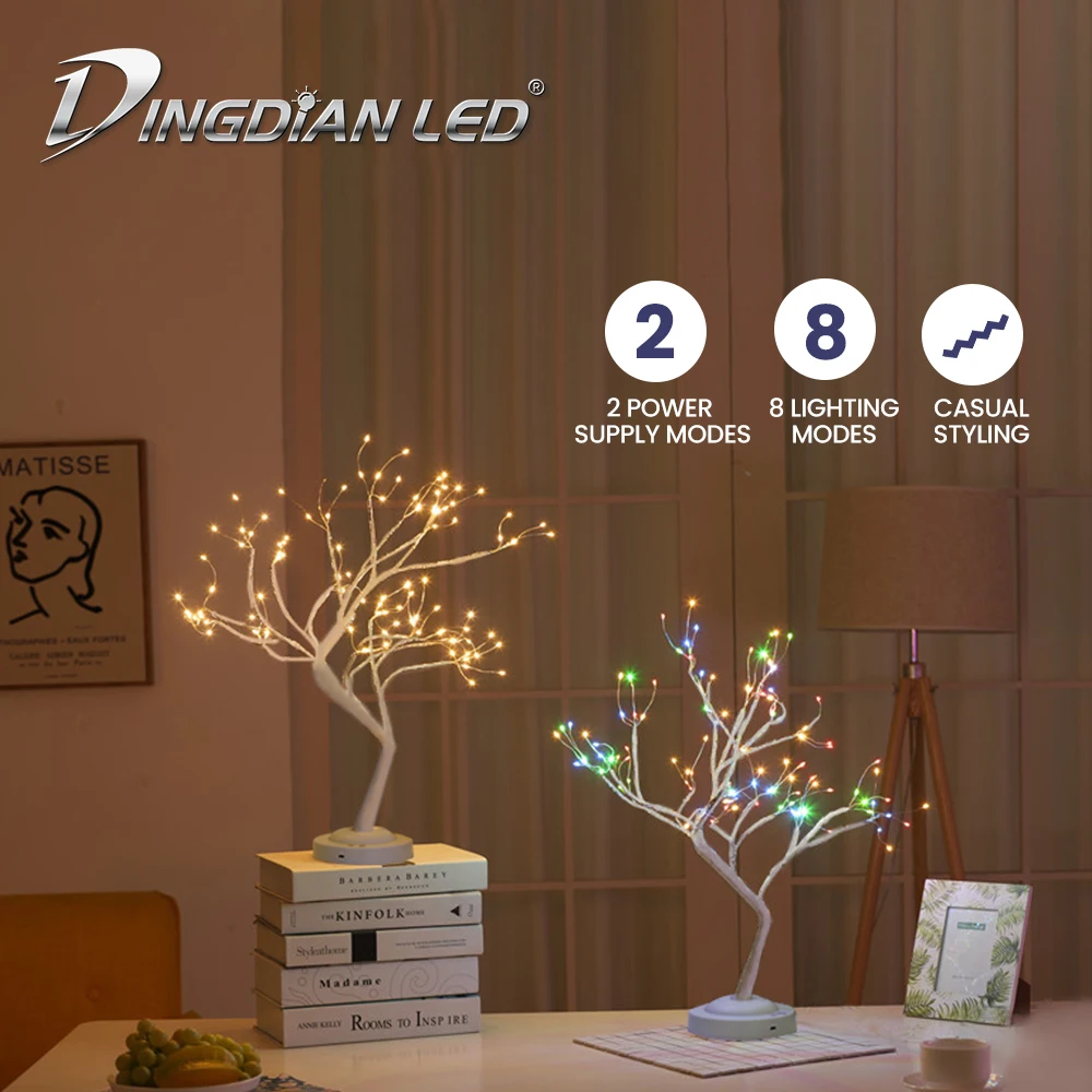 

LED String Lights Tree Battery Powered/USB Charging Warm White/RGB Colorful Fairy Light String Lamp DIY Casual Styling 8 Modes