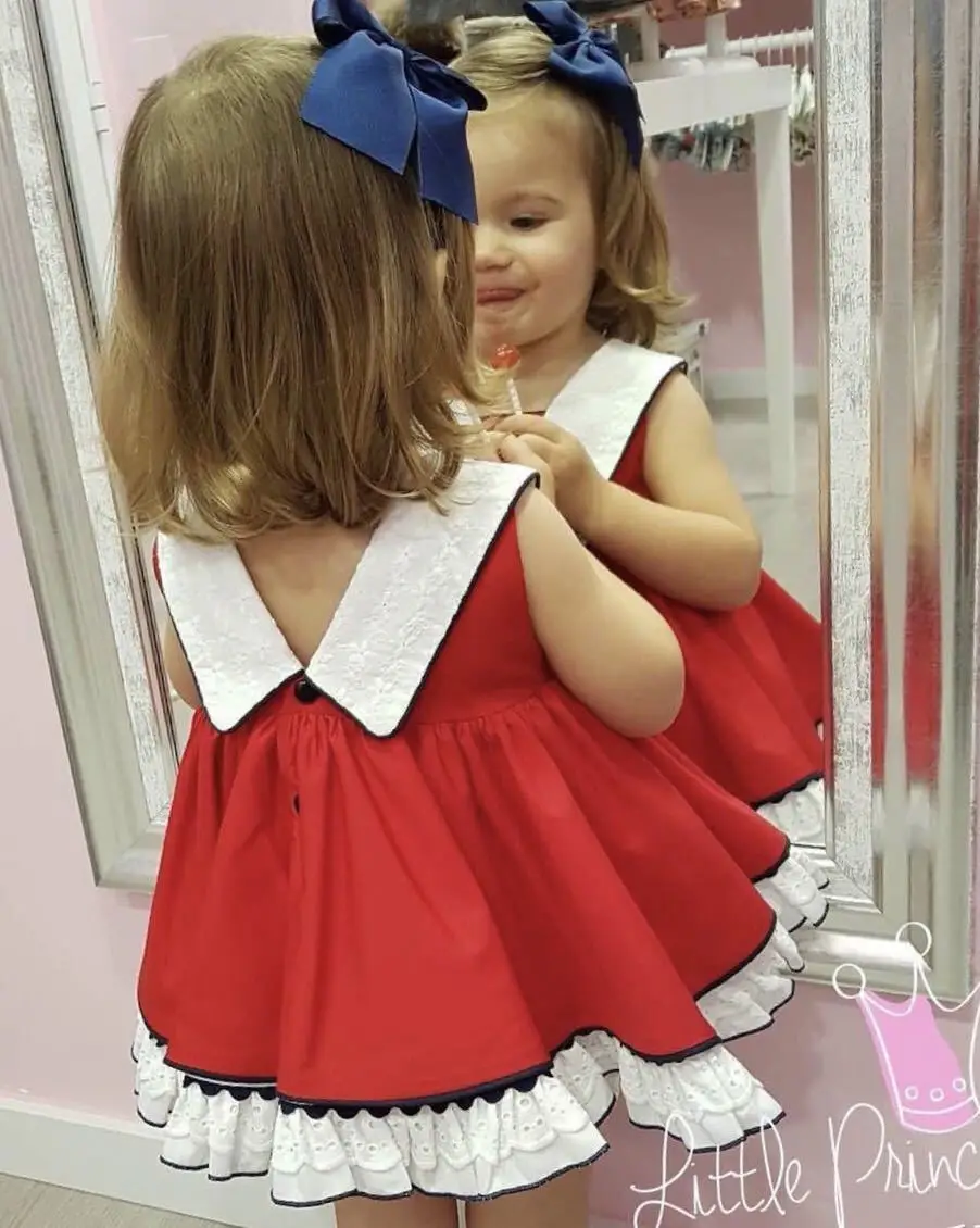 Летнее платье принцессы винтажный костюм в испанском стиле для маленьких