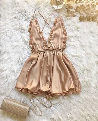 

Fashion Women Playsuits Lace Sexy Sleepwear Style Jumpsuit Rompers Clubwear Playsuit Trousers Nighwear