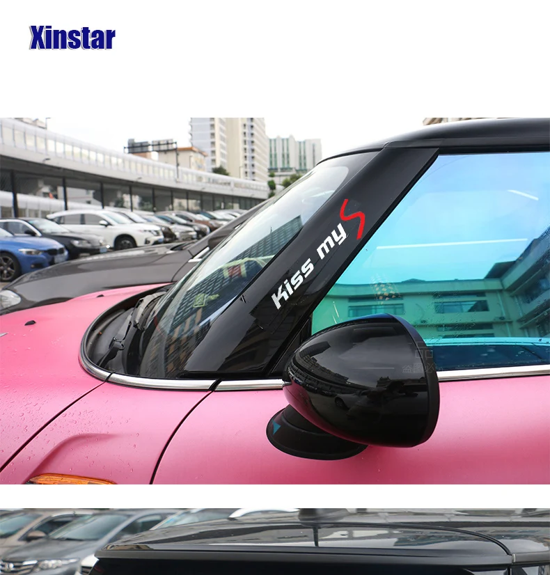 Наклейка для лобового стекла автомобиля с логотипом Kiss myS bmw MINI COOPER CLUBMAN COUNTRYMAN PEACEMAN