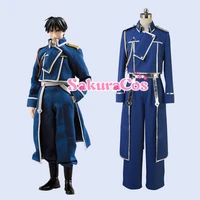 anime fullmetal alchemist roy mustang military uniform cosplay costume halloween outfit custom made any size free shipping