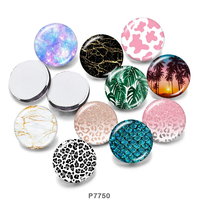 

Леопардовый узор 12 мм/18 мм/20 мм/25 мм/30 мм круглый стеклянный кабошон с плоской задней стороной, фурнитура для изготовления P7750
