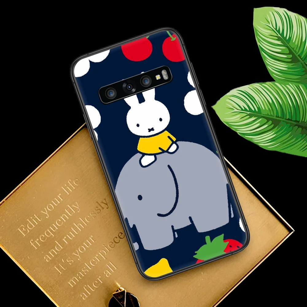 

Miffes Cartoon Bunny Phone Case For Samsung Galaxy Note S 8 9 10 20 Plus E Lite Uitra black Back Luxury Etui Soft Waterproof Tpu