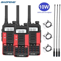 3pcs baofeng uv 10r 10w powerful walkie talkie vhf uhf two way portable cb ham radio station usb charging bf uv10r transceiver
