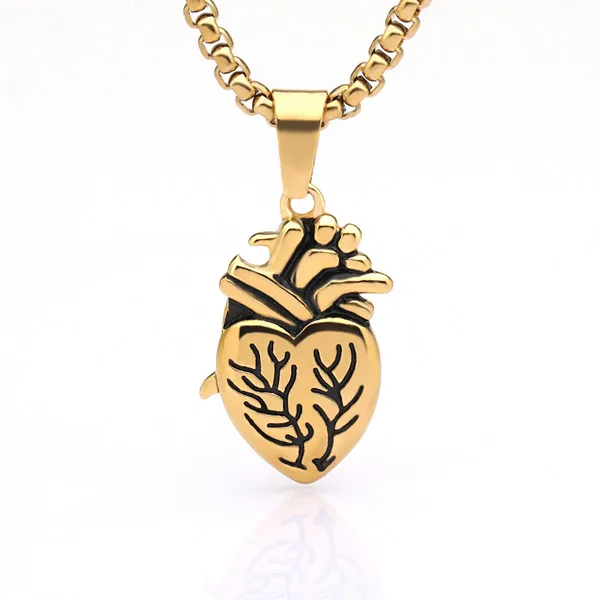 1 pcs Gold 1 ACEBFEET прямоугольная повеска ввиде сердца набор на Прямоугольный кулон титановая сталь Золотое колье влюбленные Сердце ожерелье s для женщин ювелирные изделия BFF - Окраска металла: 1 pcs Gold 1