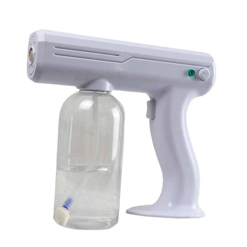 

Handheld 800ml Wireless Electric Sanitizer Blue Light Nano Sprayer Large Capacity Wireless Rechargeable Spray Gun