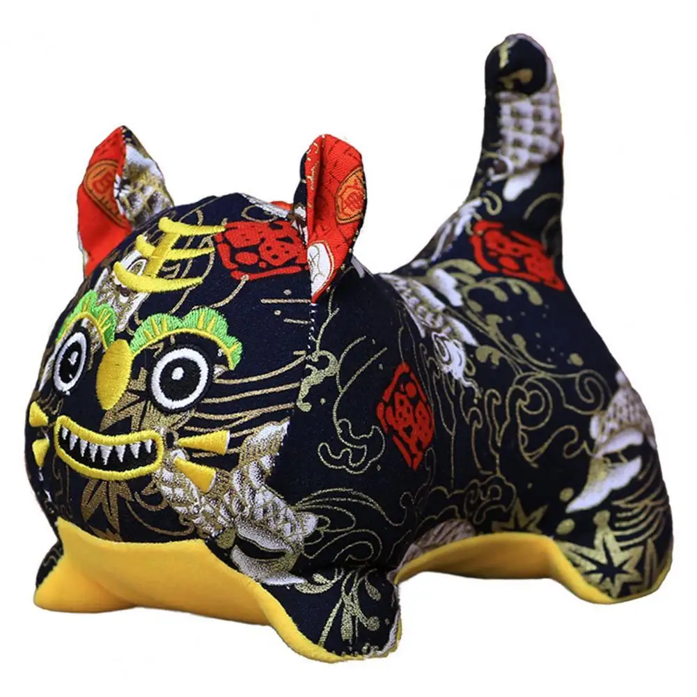 

Плюшевая кукла, тщательная работа, антидеформирующая, ПП хлопок, традиционная ткань, тигр, игрушка, украшение для дома, поделки