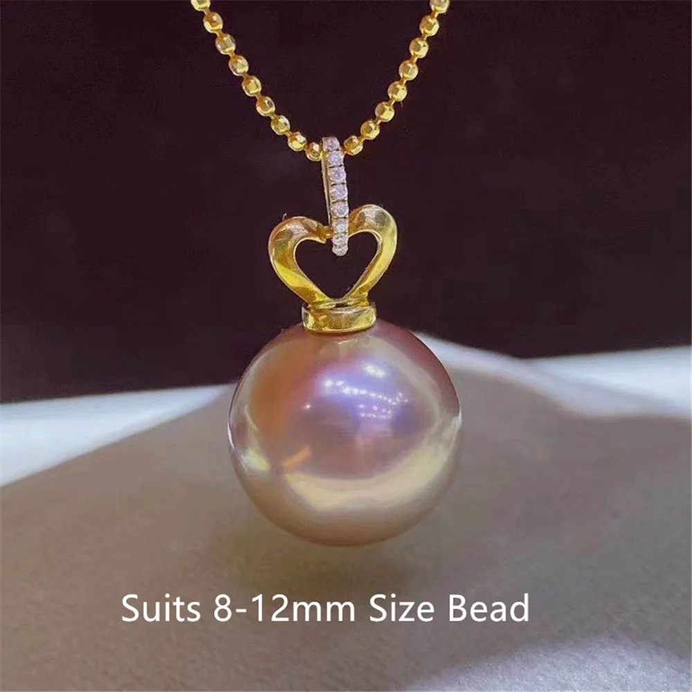 

Circle Pendant Hat Holder S925 Sterling Silver Pearl Pendant Settings Women DIY Handmade Jewelry Findings