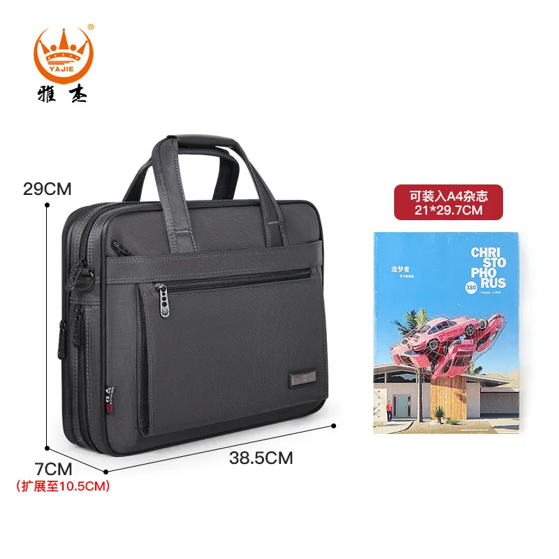 

Business Men's Bag Oxford Cloth Briefcase Cross Section Business Bag Large Capacity Aptop Bag Briefcase Direct Custom