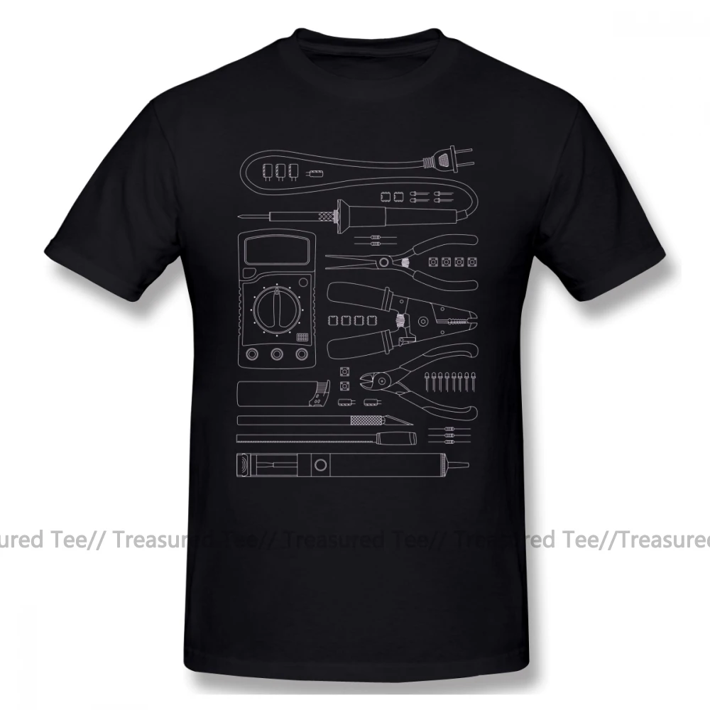 Hacker T Shirt Hardware Hacker Tools Tee T-Shirt Short-Sleeve 100 Percent Cotton Tee Shirt Funny Streetwear Graphic Man Tshirt - Цвет: Black