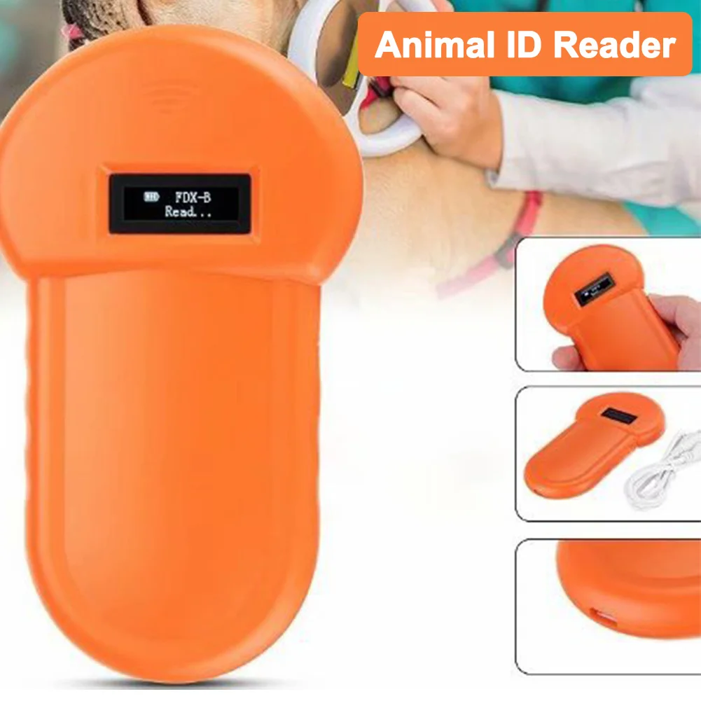 

134.2Khz ISO FDX-B Handheld Portable USB Rechargeable Microchip Scanner Pet Dog Stable ABS Animal ID Reader Home Built-in Buzzer
