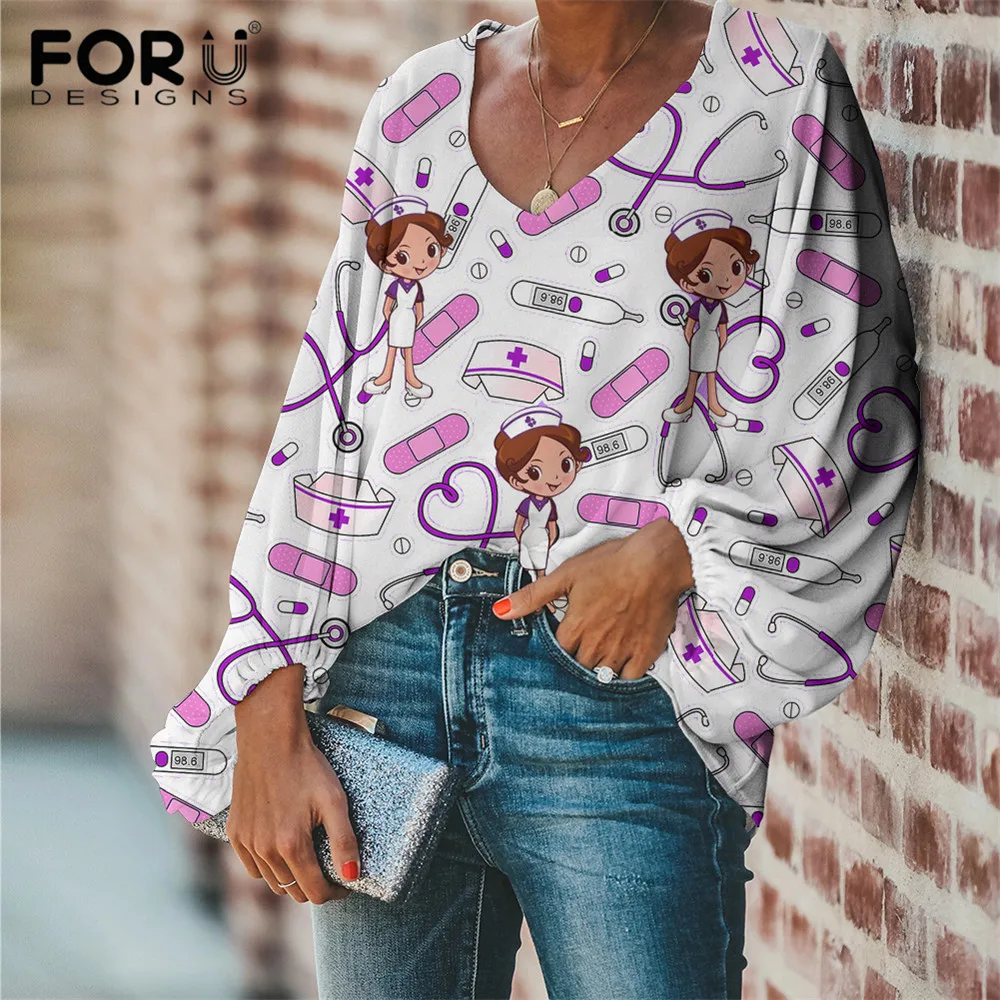 

Женская свободная футболка с длинным рукавом, с принтом