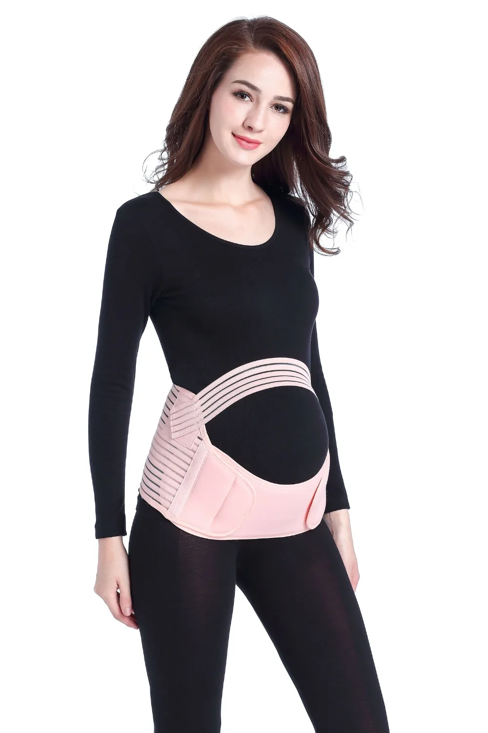 Cinturones de maternidad para mujeres embarazadas, cintur&oacute;n para el cuidado de la cintura, banda para el Abdomen, soporte para la espalda, vendaje Prenatal, Protector para el embarazo-3